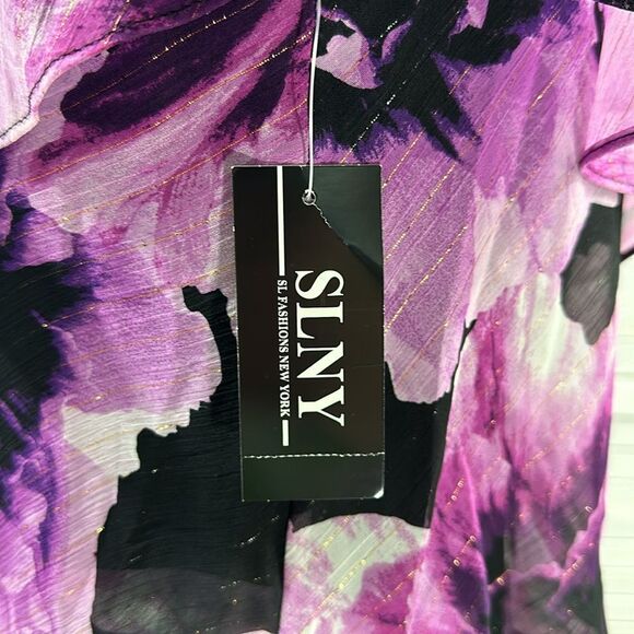 SLNY Dress Size 8 Cocktail Floral Sleeveless NWT - Picture 13 of 14